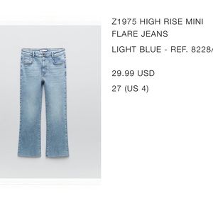Zara Mini Flare Crop Jeans